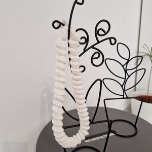 Collana spirale cotone Bianco
