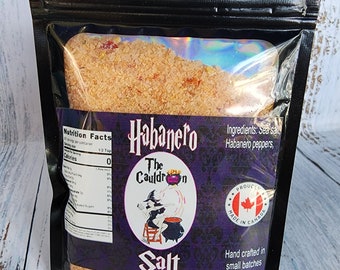 Hand Crafted Habanero Salt: All Natural, Spicy Food Seasoning