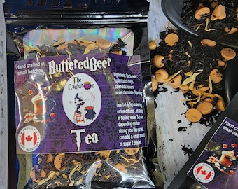 Beboterde losse thee | Witchy kruidentheemelange | Kleine batch, handgemaakt in Canada | dessertthee | Heksencadeau | Rituele thee