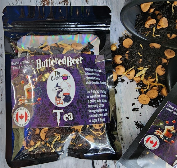 Buttered brew Loose Leaf Tea | Witchy Herbal Tea Blend | Small Batch Handcrafted in Canada | dessert tea | Witchy gift | Ritual tea