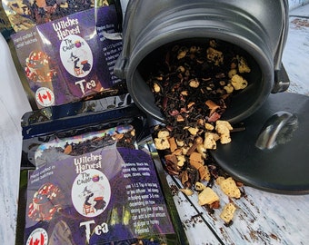 Witches harvest black tea | Loose Leaf Ritual Tea | Witchy gift | Small Batch Handcrafted Tea blend | Seasonal Coven Tea | Made in Canada