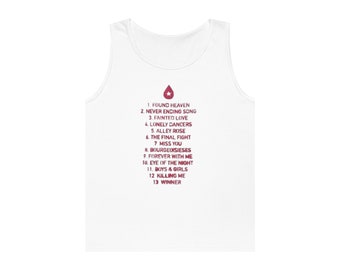 Found Heaven Track List Tank Top, Conan Gray Merch, Found Heaven Merch, Conan Gray Tank Top, Found Heaven Tank Top, Tour Tank Top