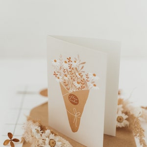 Moderne Klappkarte mit Blütenbouquet "Alles Liebe" , Karte mit Blumen, Glückwunschkarte, Karte Geburtstag, Glückwunsch, Geschenk, Grußkarte
