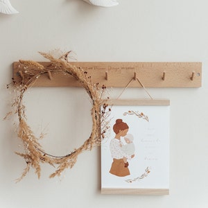 Geburtsposter "Mitten ins Herz" skandinavisch,Poster,Geburt,Kunstdruck,Babyzimmer, Babyzimmerposter, Wanddeko, Babyzimmerdeko, Kinderzimmer