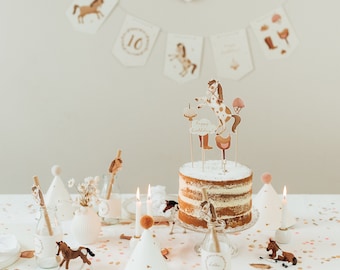 Horse-themed birthday party box, decorations for a horse-themed birthday, girls' horse-themed birthday, horse party, horse-themed birthday