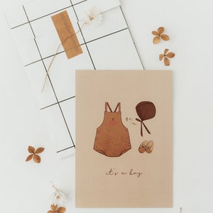 Karte "It's a boy", Glückwunschkarte zur Geburt, Geburt, Geschenk, Karte Baby, Junge, Schwangerschaft, Karte Schwangerschaft, Babyparty