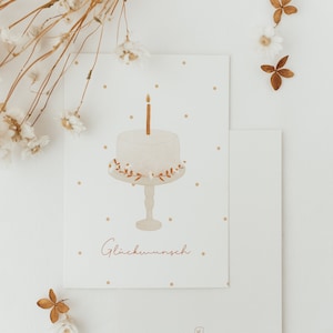 Hübsche Glückwunschkarte im skandinavischen Stil, Karte, Glückwunsch, Postkarte, moderne Geburtstagskarte, Postkarte Geburtstag