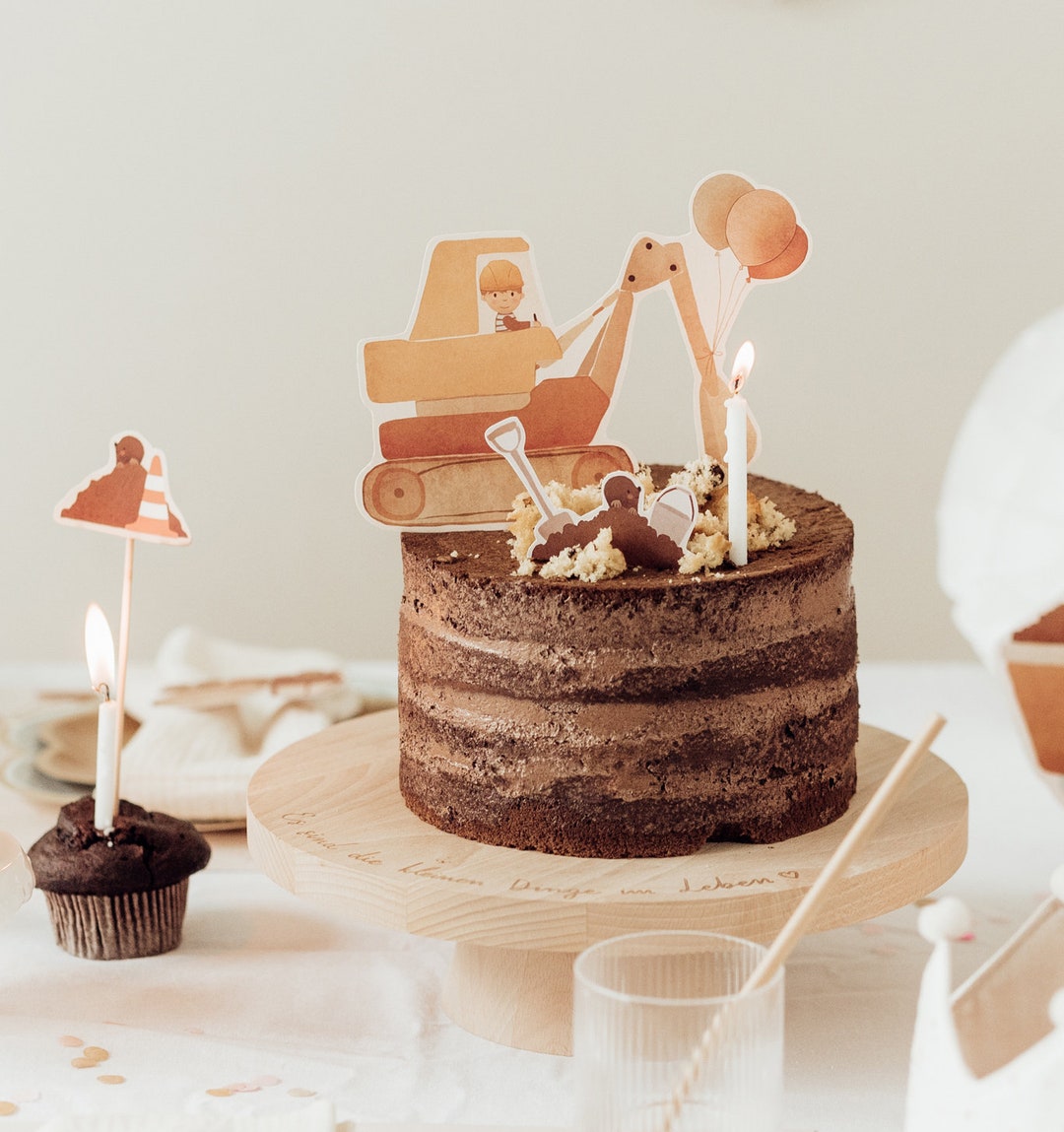 28er-Set Baufahrzeug-Cupcake-Topper – Süße Tortenaufsätze Für Kindergeburtstage & Mottopartys