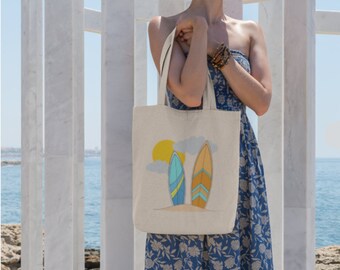 Welkom Zomer Tote Bag - Strand Tote Bag Esthetische Tote Bag Y2k Marine Tote Met Woorden Katoenen Canvas Tote Bag Surf Tote Bag