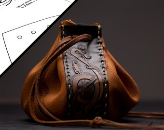 diy leather drawstring pouch