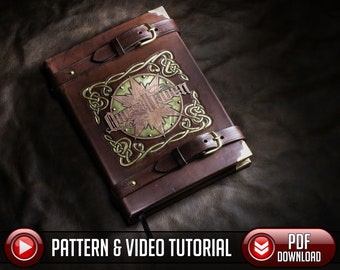 Large Leather Book Pattern | Viking Knotwork - PDF - SVG LASER