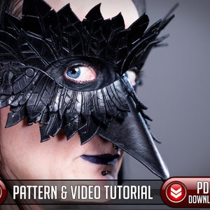 Leather Raven Mask Pattern / Bird Mask Pattern / Digital Download - PDF - SVG LASER