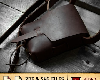 Modèle de pochette en cuir / modèle de sac / téléchargement numérique - PDF - LASER SVG