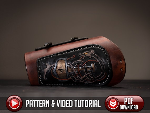 Leather Vambrace Pattern PDF SVG Laser / Arm Armor Pattern / Thors.