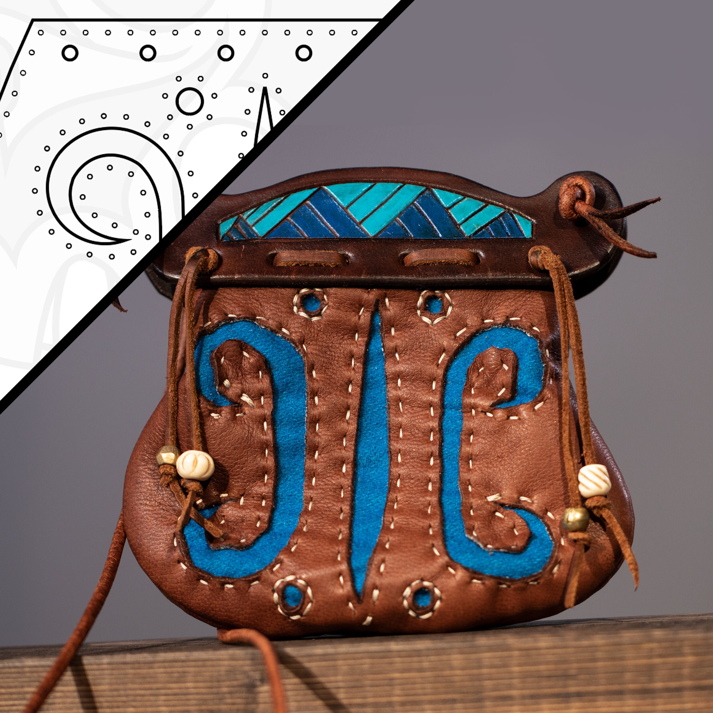 leather pouch template