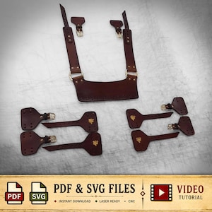 Leather Lamellar Strapping Pattern / Digital Download - PDF - SVG LASER