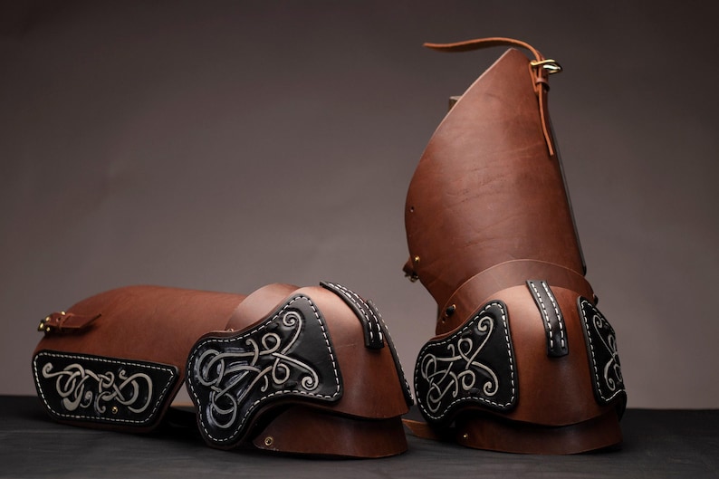 Leg Armor Pattern - Leather Armor - Viking Knotwork - PDF - SVG LASER image 5