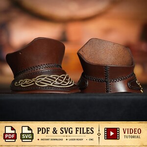 Demi Gauntlet Pattern 2 - Viking / Celtic Knotwork - PDF - SVG LASER