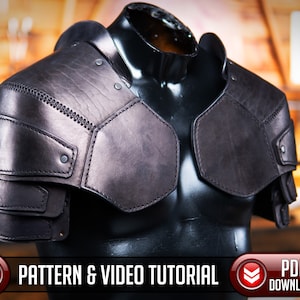 Shoulder Armor Pattern / Pauldron Pattern - Viking Art - Leather Armor ...