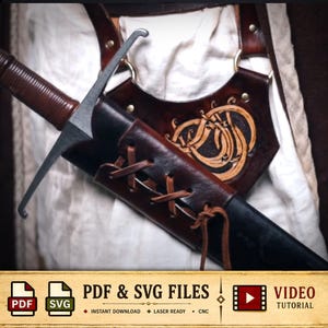 Patrón de Rana Espada / Arte Vikingo / Descarga Digital - PDF - SVG LASER