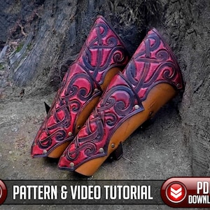 Drachen Krieger Armzeug Muster - Lederrüstung - Viking Knotwork - PDF - SVG LASER