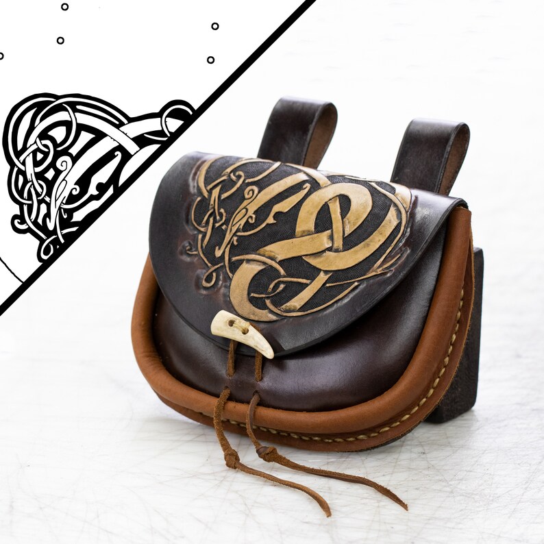 Leather Viking Belt Pouch Pattern / Digital Download / Viking Etsy