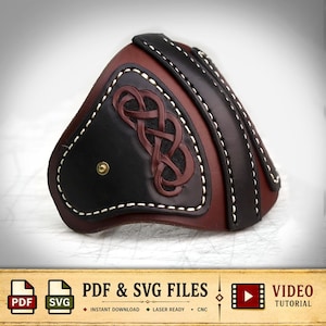 Patrón de armadura de codo de cuero / Ilustración vikinga / Descarga digital - SCA / LARP / Disfraz - PDF - SVG Laser