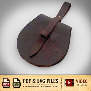 Scrap Leather Pouch Pattern / Digital Download - PDF - SVG LASER