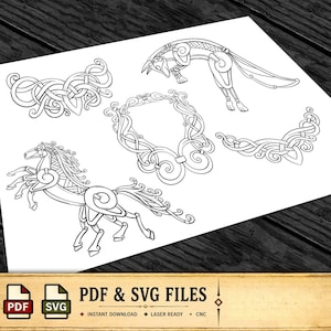 Viking Art Pack / Digital Download | 21 - PDF - SVG LASER