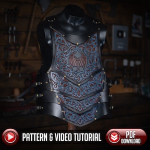 Leather Cuirass Pattern 2 - Leather Armor - PDF - SVG LASER
