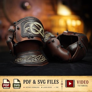 Leather Gauntlet Pattern | Mitten Gauntlet Pattern | Armor Pattern - PDF - SVG LASER