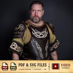 Brustpanzermuster - Cuirass - Viking Serpent Knotwork - PDF - SVG LASER