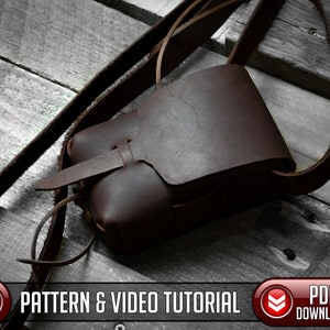 Leather Pouch Pattern / Bag Pattern / Digital Download - PDF - SVG LASER