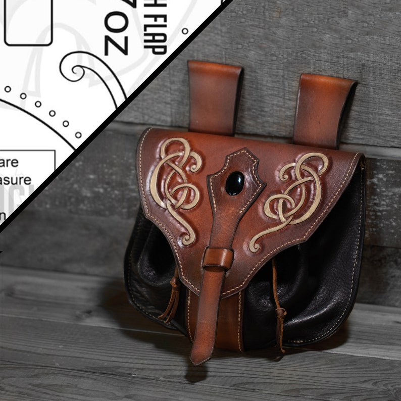 Printable Medieval Leather Pouch Pattern