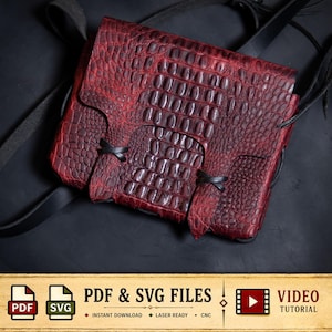 Leather Pouch Bag Pattern - No Stitching No Rivets No Excuses | Digital Download - PDF - SVG LASER