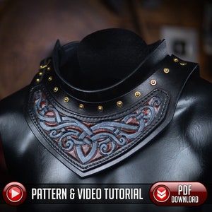 Gorget Armor Pattern / Neck Armor - Viking Art - Leather Armor - PDF - SVG LASER