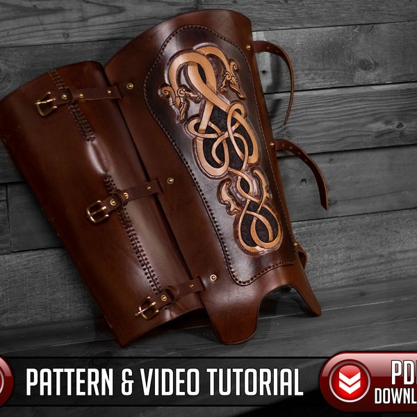 Leather Greaves Pattern / Leather Armor / Digital Download - SCA / Larp / Costume - PDF - SVG Laser