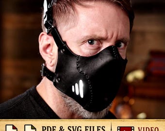 Leather Mask Pattern / Apocalypse Mask / Digital Download - PDF - SVG LASER