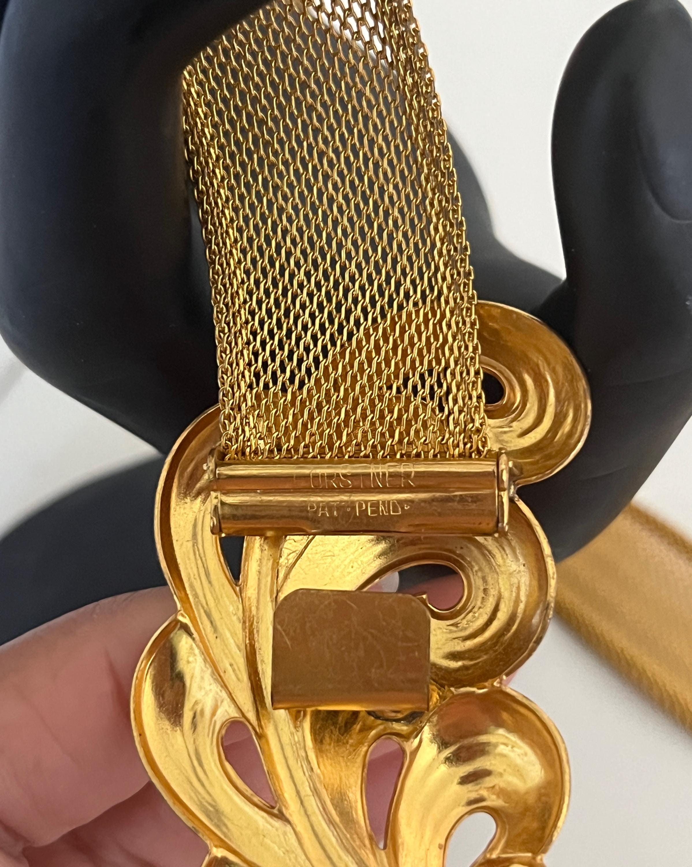Forstner 1940\'s Pat. Pending Gold Mesh Belt, 31.5\