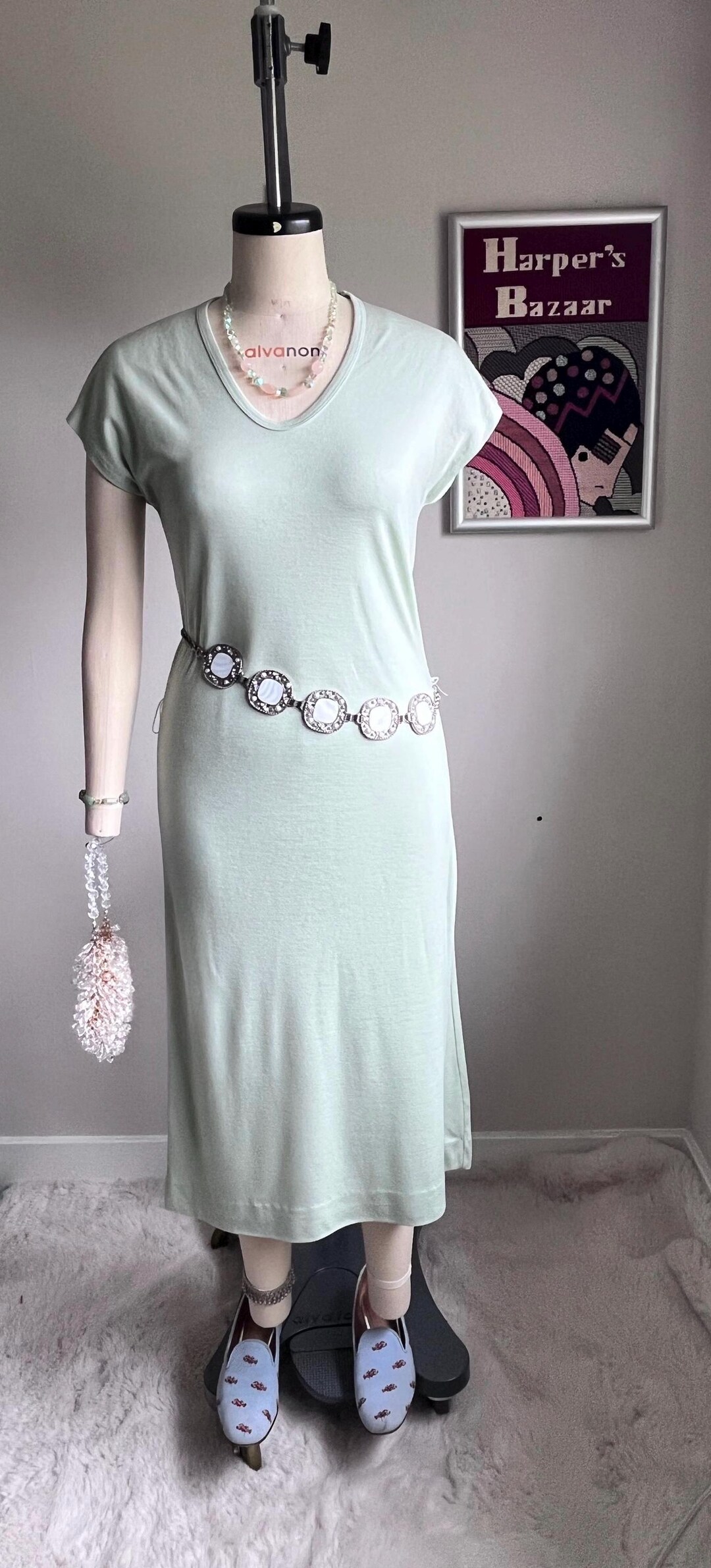 mint green cap sleeve dress Black BELTED Sheath Dress WRAP V-Neck CAPE Sleeve ELEGANT WORK Dress Black / 4