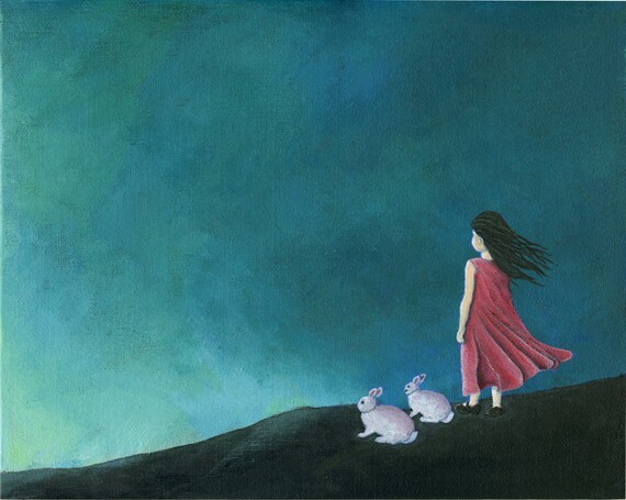 Artículos similares a Giclee art print reproduction of an acrylic