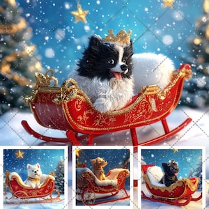 Christmas Dog Digital Backdrop Photography, Christmas Pets Portrait, Christmas Background For Cats, Xmas Animals Lovers, Photo Download.
