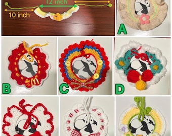 Handmade Crochet Pet Collar: Customizable Knit Cat & Dog Collar