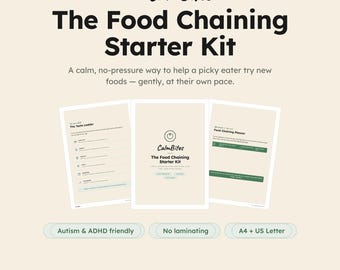 Autism Picky Eater Food Chaining Kit | Sensory Food Exploration Printable for ARFID & ADHD | No-Prep Mealtime Visual Tools | CalmBites