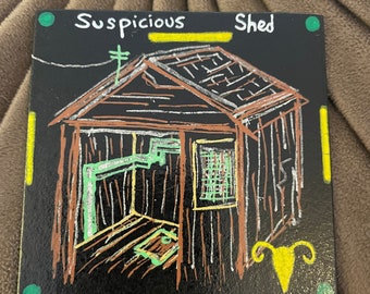 Betrayal Expansion Tile:  Suspicious Shed!   Hand-Painted Add-On Room Tile with Accessibility Features!