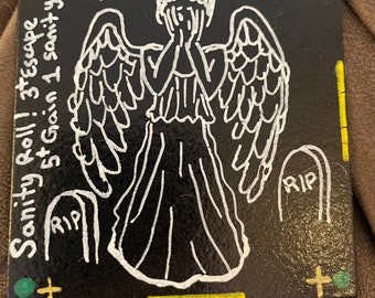 Betrayal Expansion Tile:  Weeping Angel Statue!   Hand-Painted Add-On Room Tile with Accessibility Features!