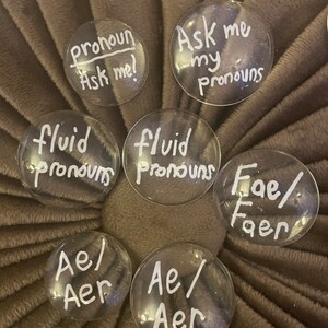 Fluid and Non-Pronoun Pronoun Pins Abstract Art made from my Paintings 3 image 5