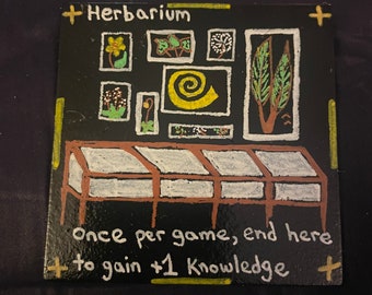 Betrayal Expansion Tile:  Herbarium!   Hand-Painted Add-On Room Tile with Accessibility Features!