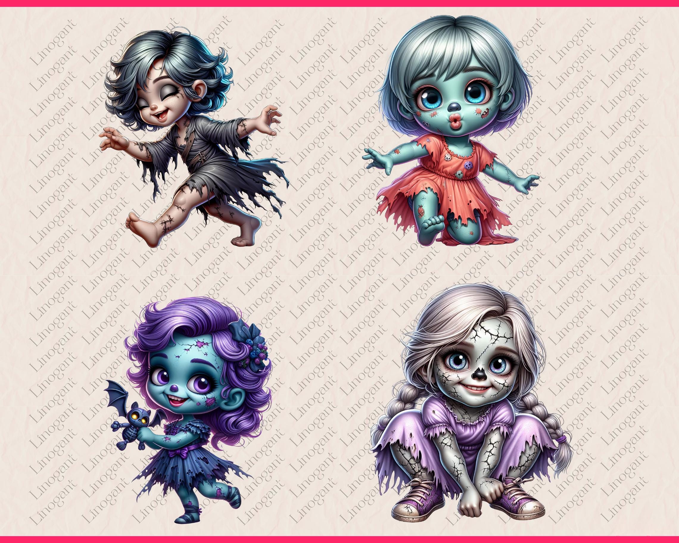 37 PNG Zombie Children Clipart, Cute Zombie, Halloween Baby Toddler ...