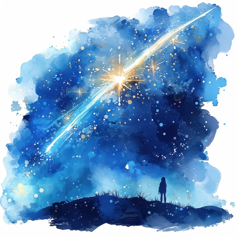 15 Starry Night Sky Clipart Bundle, Celestial Scene Illustration ...